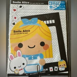 Alice in Wonderland Smile Alice stationary set Korean NIP envelopes lined paper
